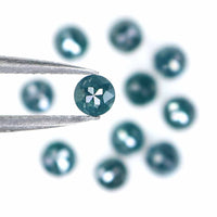 Natural Loose Rose Cut Blue Color Diamond 2.39 CT 3.26 MM Round Rose Cut Shape Diamond L2389