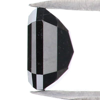 Natural Loose Emerald Shape Black Color Diamond 1.07 CT 6.25 MM Emerald Shape Rose Cut Diamond KDL2217