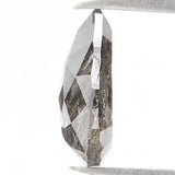 Natural Loose Pear Salt And Pepper Diamond Black Grey Color 0.39 CT 5.85 MM Pear Shape Rose Cut Diamond L1182
