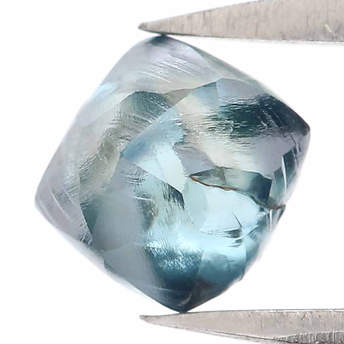 Natural Loose Crystal Rough Blue Color Diamond 1.35 CT 6.40 MM Rough Irregular Cut Diamond KDL2350