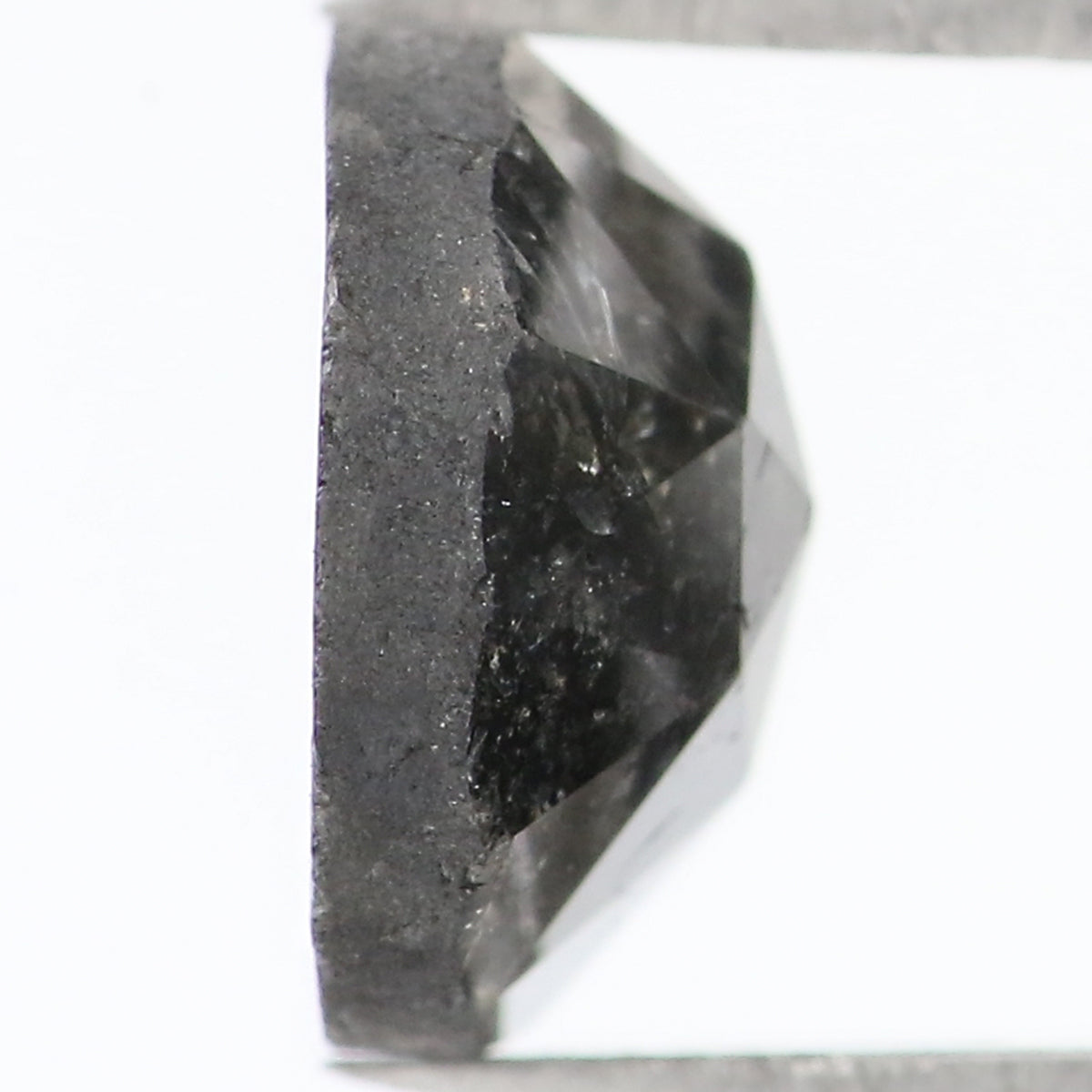 1.72 CT Natural Loose Round Rose Cut Diamond Salt And Pepper Round Diamond 7.40 MM Natural Loose Black Grey Color Rose Cut Diamond LQ1637