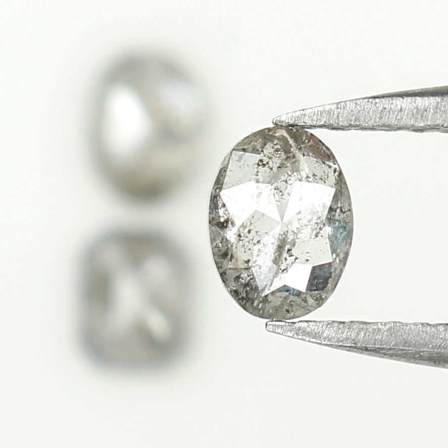 0.85 CT Natural Loose Mix Shape Diamond Salt And Pepper Mix Shape Diamond 4.25 MM Natural Black Grey Color Mix Shape Rose Cut Diamond QL636