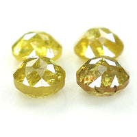 Natural Loose Round Rose Cut Yellow Color Diamond 1.43 CT 4.00 MM Rose Cut Shape Diamond L1050