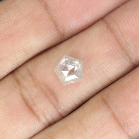 1.28 CT Natural Loose Diamond, Pentagon Cut Diamond, Grey Diamond, Grey Loose Pentagon Diamond, Rose Cut Diamond, Rustic Diamond KDL9877