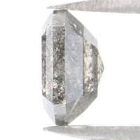 Natural Loose Hexagon Salt And Pepper Diamond Black Grey Color 1.00 CT 6.43 MM Hexagon Shape Rose Cut Diamond KDL2077