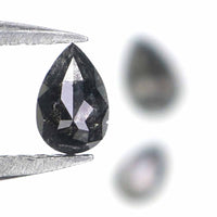 Natural Loose Pear Diamond, Salt And Pepper Pear Diamond, Natural Loose Diamond, Pear Rose Cut Diamond, 0.48 CT Pear Cut Diamond KR2645