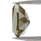 Natural Loose Square Green Color Diamond 2.60 CT 8.05 MM Square Shape Rose Cut Diamond KDL2464