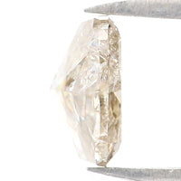 Natural Loose Cushion Yellow Grey Color Diamond 0.90 CT 6.40 MM Cushion Shape Rose Cut Diamond L7407