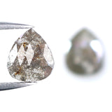 Natural Loose Pear Diamond Grey Color 1.60 CT 7.60 MM Pear Shape Rose Cut Diamond L6974
