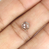 0.77 CT Natural Loose Diamond, Hexagon Diamond, Salt And Pepper Diamond, Black Diamond, Gray Diamond, Hexagon Cut Diamond KDL9543