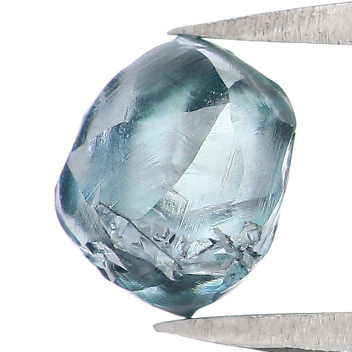 1.36 CT Natural Loose Rough Shape Diamond Blue Color Rough Cut Diamond 6.30 MM Natural Loose Blue Diamond Rough Irregular Cut Diamond QL2343