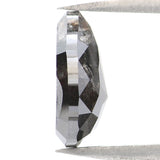 Natural Loose Pear Salt And Pepper Diamond Black Grey Color 2.42 CT 10.40 MM Pear Shape Rose Cut Diamond KDL2131