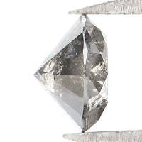Natural Loose Round Salt And Pepper Diamond Black Grey Color 4.90 CT 3.10 MM Round Brilliant Cut Diamond KR1735