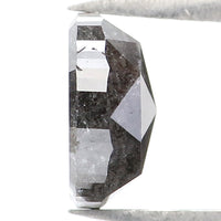 Natural Loose Oval Diamond Black Color 1.44 CT 7.10 MM Oval Shape Rose Cut Diamond L8009