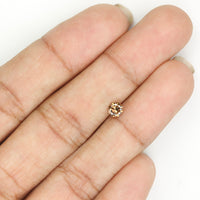 0.32 Ct Natural Loose Diamond, Orange Diamond, Round Diamond, Round Brilliant Cut Diamond, Sparkling Diamond, Rustic Diamond L486