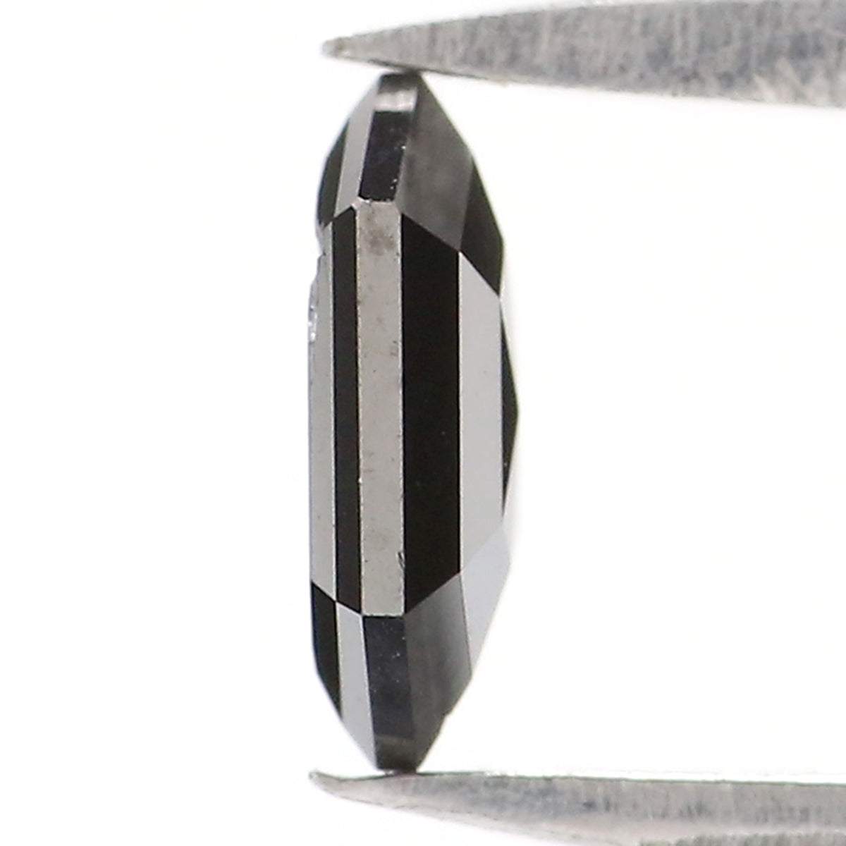 0.45 CT Natural Loose Hexagon Shape Diamond Black Color Hexagon Diamond 6.35 MM Natural Loose Black Color Hexagon Rose Cut Diamond KQ2640