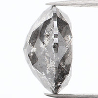 1.70 Ct Natural Loose Diamond, Round Rose Cut Diamond, Salt and Pepper Diamond, Black Diamond, Gray Diamond, Rose Cut Diamond KDL882