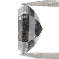 Natural Loose Radiant Salt And Pepper Diamond Black Grey Color 0.81 CT 5.50 MM Radiant Shape Rose Cut Diamond L8808