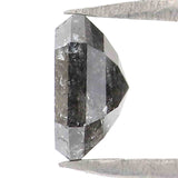Natural Loose Radiant Salt And Pepper Diamond Black Grey Color 0.81 CT 5.50 MM Radiant Shape Rose Cut Diamond L8808