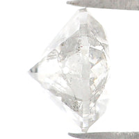 Natural Loose Round Salt And Pepper Diamond Black Grey Color 0.79 CT 5.60 MM Round Brilliant Cut Diamond L478