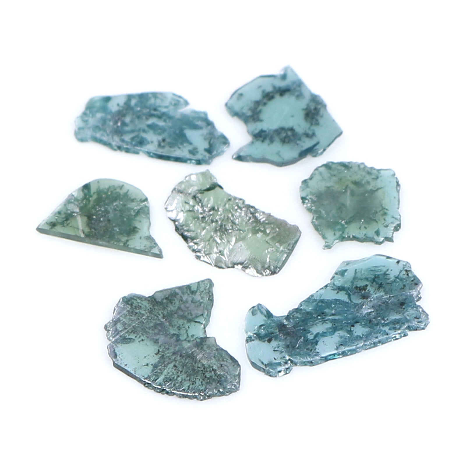 1.41 CT Natural Loose Slice Shape Diamond Blue Color Slice Cut Diamond 6.00 MM Natural Loose Blue Diamond Slice Irregular Cut Diamond LQ9183