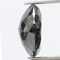 0.72 Ct Natural Loose Diamond, Round Rose Cut Diamond, Black Diamond, Gray Diamond, Salt and Pepper Diamond, Rose Cut Diamond L697