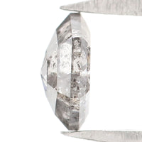 Natural Loose Hexagon Salt And Pepper Diamond Grey Color 0.39 CT 5.11 MM Hexagon Shape Rose Cut Diamond KDL2521