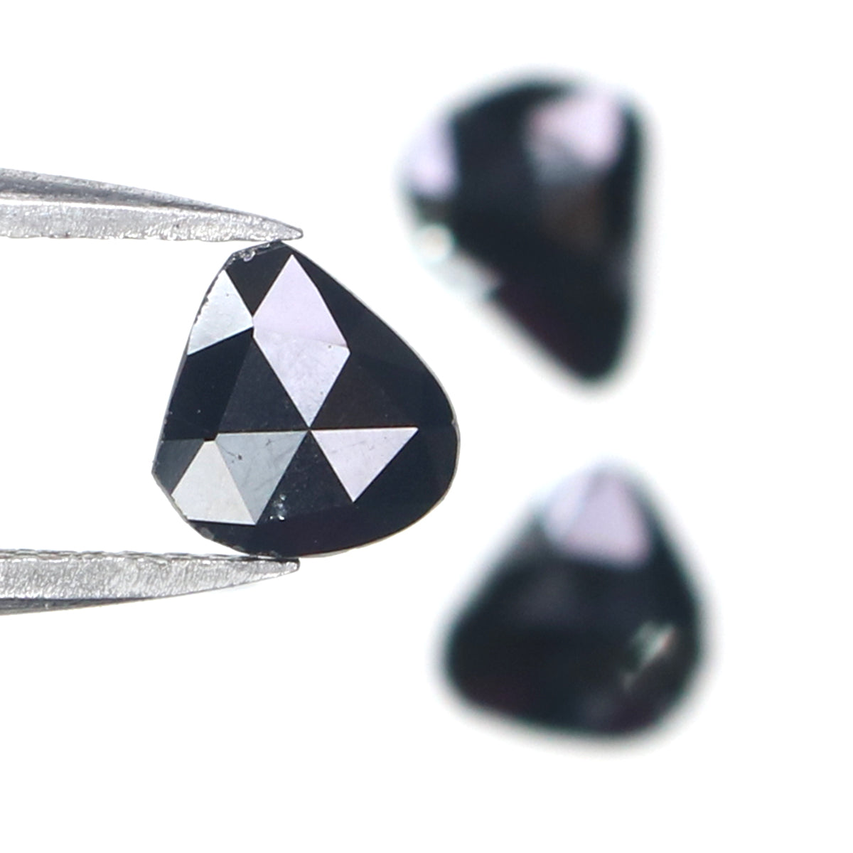 1.05 CT Natural Loose Slice Shape Diamond Black Color Slice Cut Diamond 6.85 MM Natural Loose Black Color Slice Rose Cut Diamond KQ2628