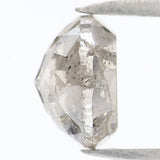 Natural Loose Rose Cut Salt And Pepper Diamond Black Grey Color 0.96 CT 5.68 MM Round Rose Cut Shape Diamond L9361