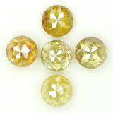 Natural Loose Rose Cut Yellow Color Diamond 1.75 CT 4.00 MM Rose Cut Shape Diamond L1041