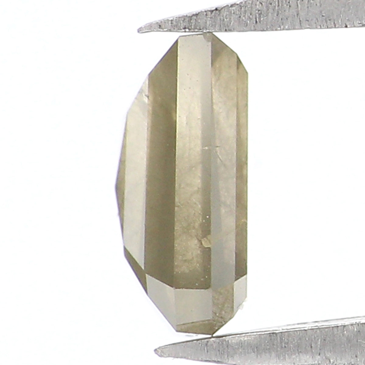 0.77 CT Natural Loose Coffin Shape Diamond Coffin Shape Diamond 6.00 MM Natural Green Grey Color Diamond Coffin Rose Cut Diamond QL5850