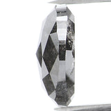 Natural Loose Oval Salt And Pepper Diamond Black Grey Color 1.04 CT 7.35 MM Oval Shape Rose Cut Diamond KDL1021