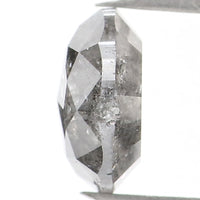 Natural Loose Round Rose Cut Salt And Pepper Diamond Black Grey Color 0.89 CT 6.00 MM Rose Cut Shape Diamond L1274