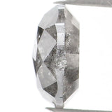Natural Loose Round Rose Cut Salt And Pepper Diamond Black Grey Color 0.89 CT 6.00 MM Rose Cut Shape Diamond L1274