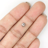0.49 CT Natural Loose Diamond, Hexagon Cut Diamond, Salt and Pepper Diamond, Black Diamond, Grey Diamond, Rustic Rose Cut Diamond KDL493