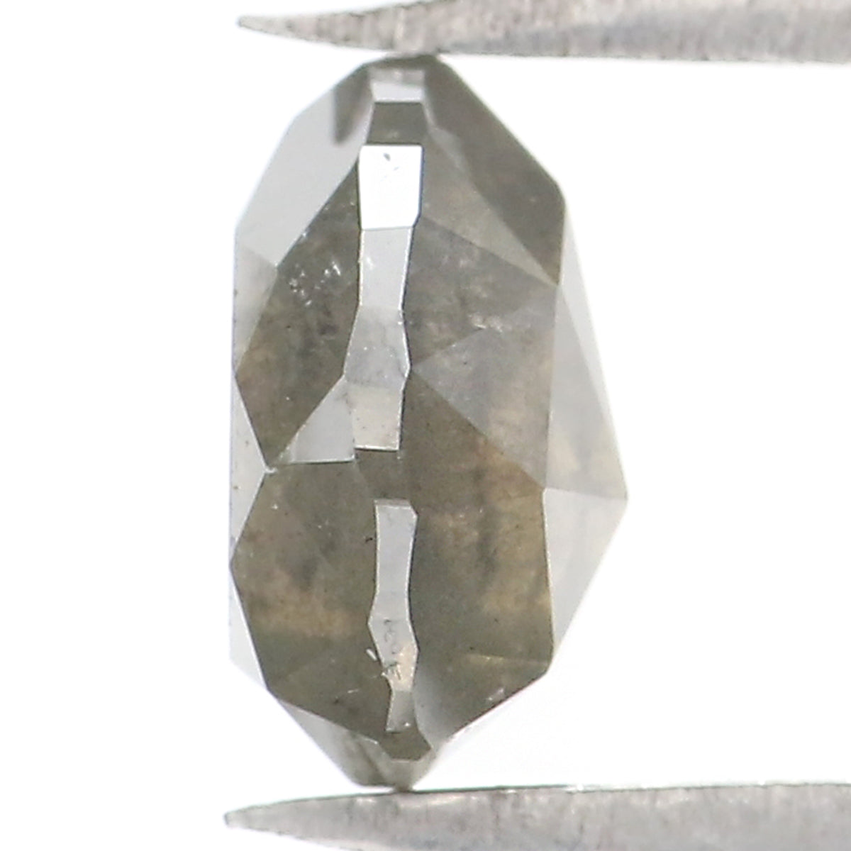 Natural Loose Pear Diamond Grey Color 1.00 CT 6.70 MM Pear Shape Rose Cut Diamond L7569