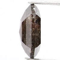 0.65 Ct Natural Loose Diamond, Hexagon Diamond, Black Brown Diamond, Polished Diamond, Rustic Diamond, Rose Cut Diamond, KDK2330