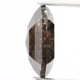 0.65 Ct Natural Loose Diamond, Hexagon Diamond, Black Brown Diamond, Polished Diamond, Rustic Diamond, Rose Cut Diamond, KDK2330