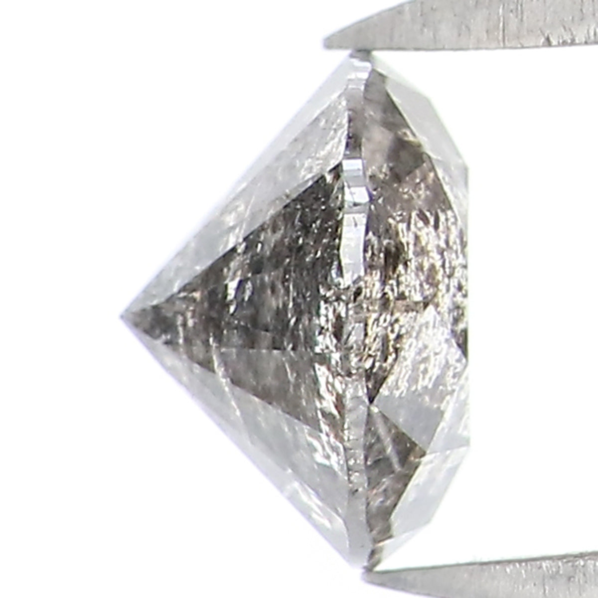 0.82 CT Natural Loose Round Shape Diamond Black Grey Color Round Shape Diamond 5.70 MM Salt And Pepper Round Brilliant Cut Diamond LQ1464