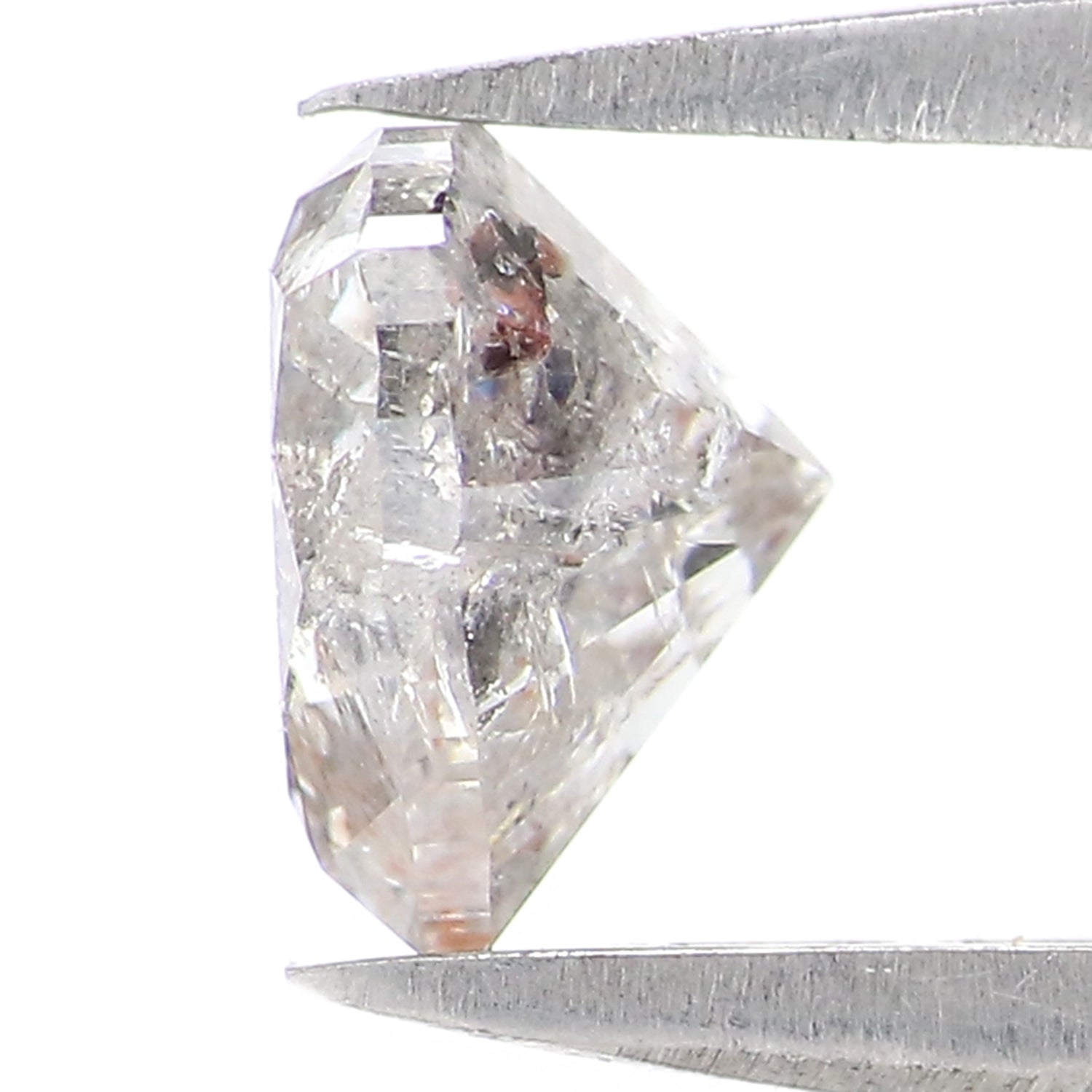 1.15 CT Natural Loose Heart Cut Diamond Salt And Pepper Heart Diamond 6.20 MM Natural Black Grey Diamond Heart Brilliant Cut Diamond QL2571