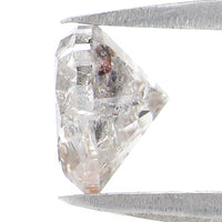 Natural Loose Heart Salt And Pepper Diamond Black Grey Color 1.15 CT 6.20 MM Heart Shape Rose Cut KDL2571