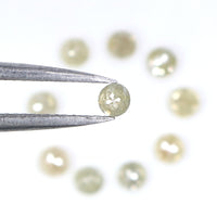 Natural Loose Rose Cut Diamond Grey Color 1.54 CT 2.90 MM Round Rose Cut Shape Diamond KR122