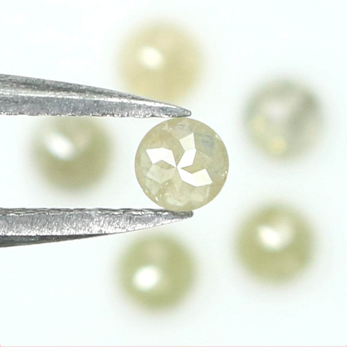 Natural Loose Rose Cut Grey Green Diamond Color 0.91 CT 3.10 MM Round Rose Cut Shape Diamond KR1318