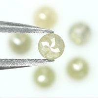 Natural Loose Rose Cut Grey Green Diamond Color 0.91 CT 3.10 MM Round Rose Cut Shape Diamond KR1318