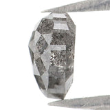 Natural Loose Heart Salt And Pepper Diamond Black Grey Color 0.73 CT 5.54 MM Heart Shape Rose Cut KDL2469