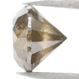 Natural Loose Round Brown Grey Color Diamond 2.52 CT 7.80 MM Round Brilliant Cut Diamond L7218