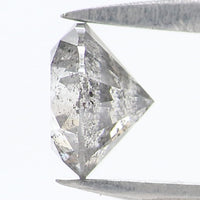 Natural Loose Round Salt And Pepper Diamond Black Grey Color 0.71 CT 5.48 MM Round Brilliant Cut Diamond L2565