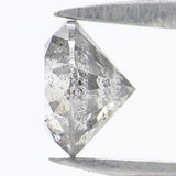Natural Loose Round Salt And Pepper Diamond Black Grey Color 0.71 CT 5.48 MM Round Brilliant Cut Diamond L2565