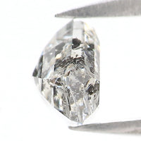 Natural Loose Shield Salt And Pepper Diamond Black Grey Color 1.12 CT 5.62 MM Shield Shape Rose Cut Diamond KDL2593