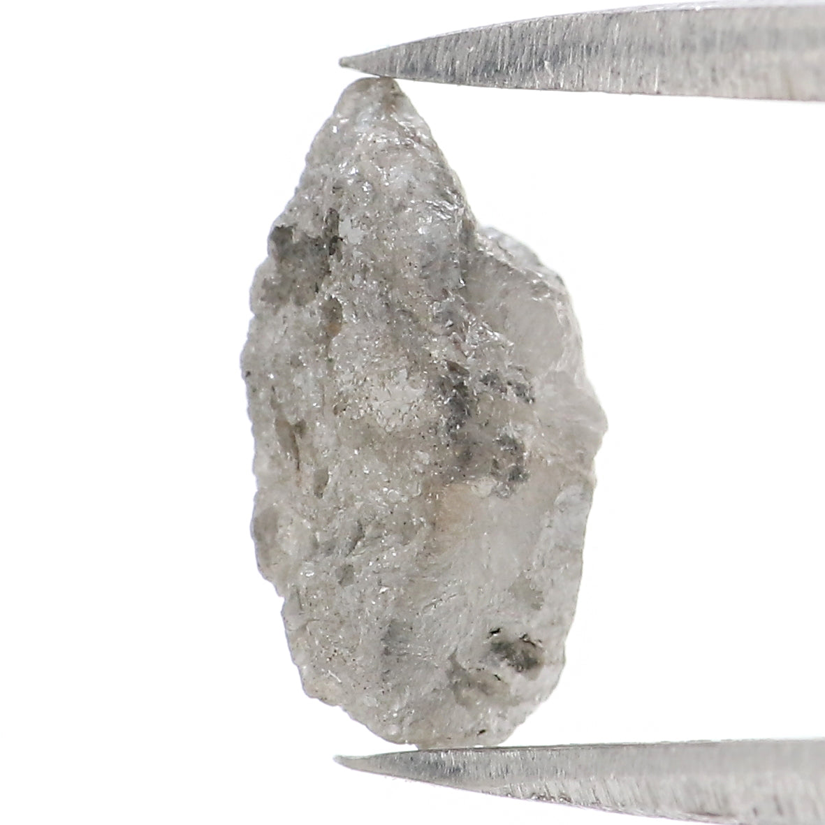 Natural Loose Rough Salt And Pepper Diamond Black Grey Color 2.17 CT 10.25 MM Rough Facet Shape Diamond KDK2479